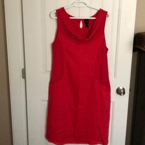 NWT:  Dark Red Cotton Sleeveless Dress